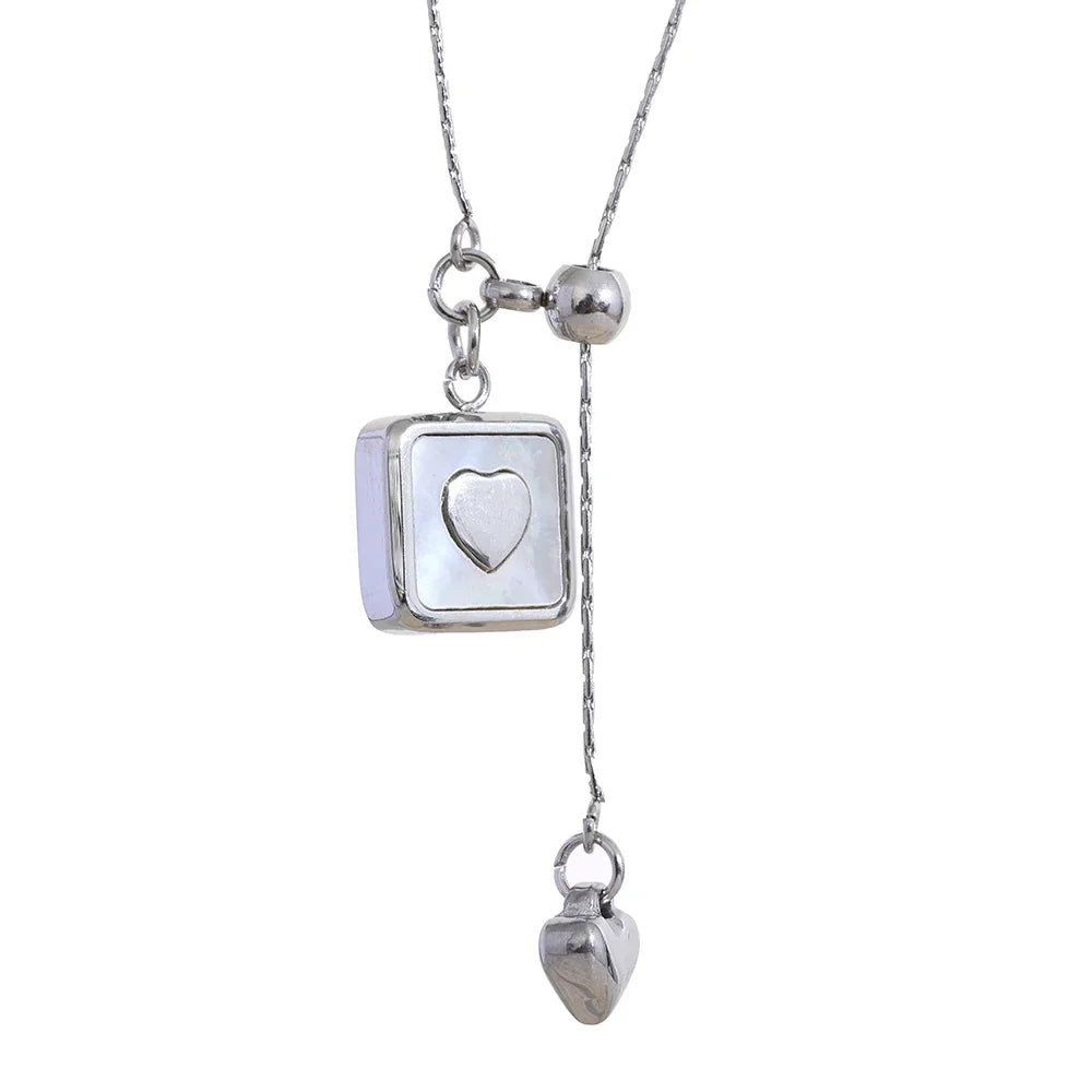 Colar Feminino Coração em Aço Inoxidável 2 YH571A Steel