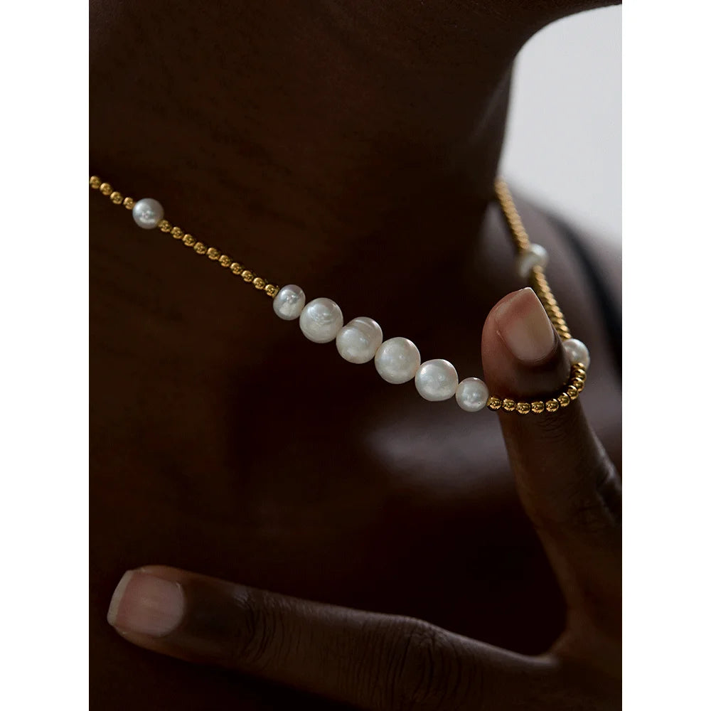Colar Feminino Gota com Pérola em Aço Inoxidável 6