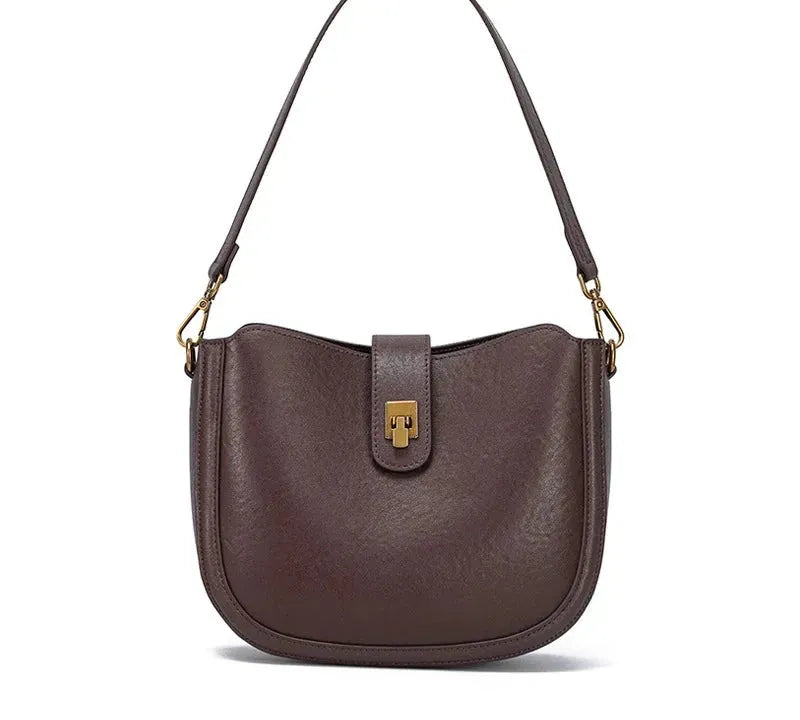 Bolsa Feminina de Couro Legítimo Soft Vintage para Ombro e Transversal