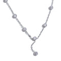 Colar Feminino Gota com Zircônia em Aço Inoxidável 7 Prata