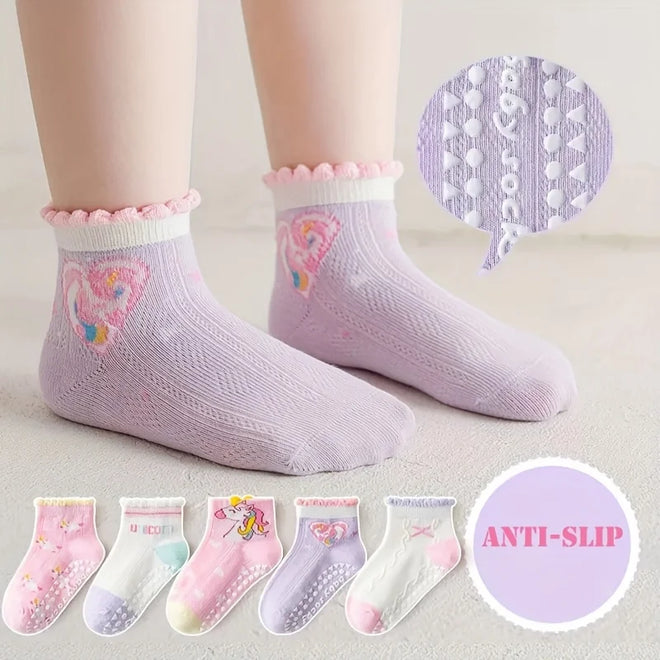 Kit com 5 pares de meias para meninas My little Poney tamanhos de 1- 12 anos
