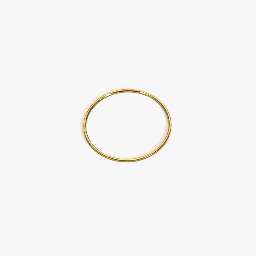 Anel Ultrafino 0,5 mm com Banho Ouro 18K