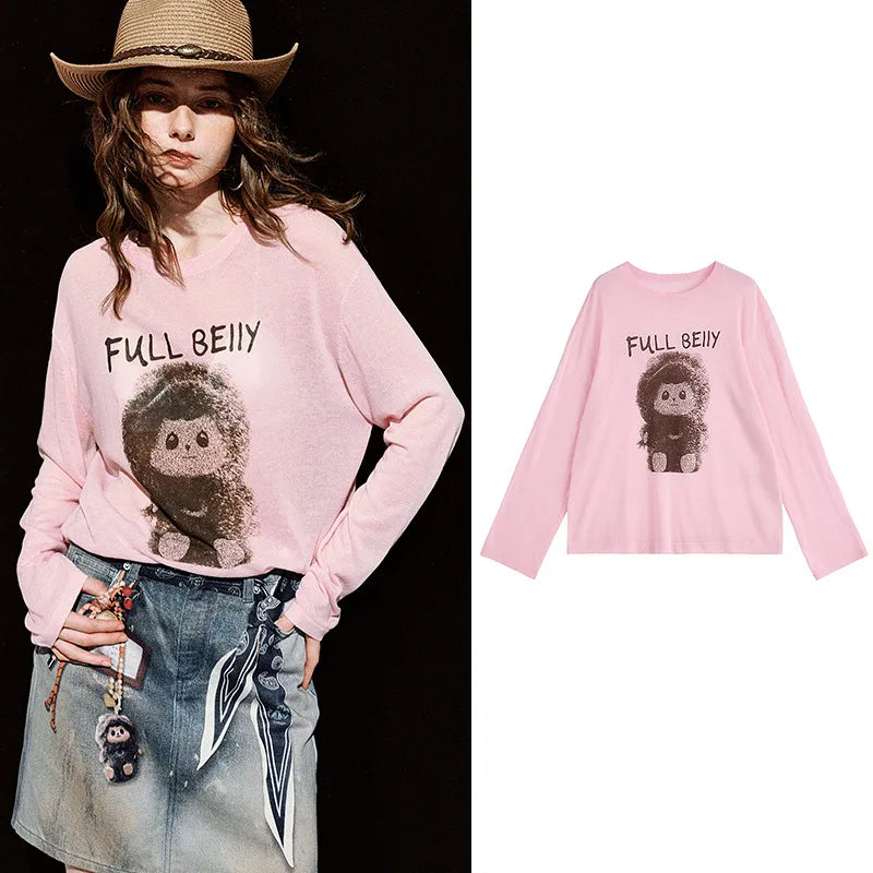 Blusa Feminina de Linho Oversized com Ombro Deslocado