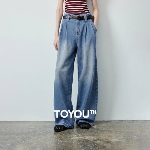 Calça Jeans Feminina Barrel Vintage Cintura Alta