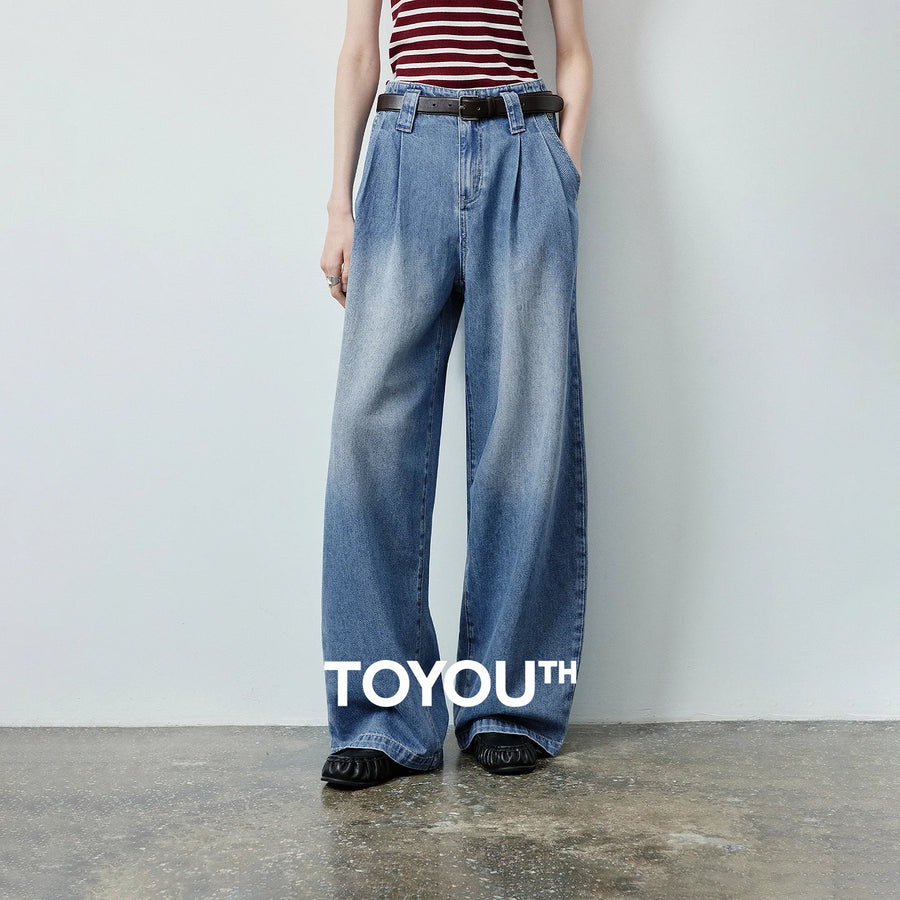 Calça Jeans Feminina Barrel Vintage Cintura Alta