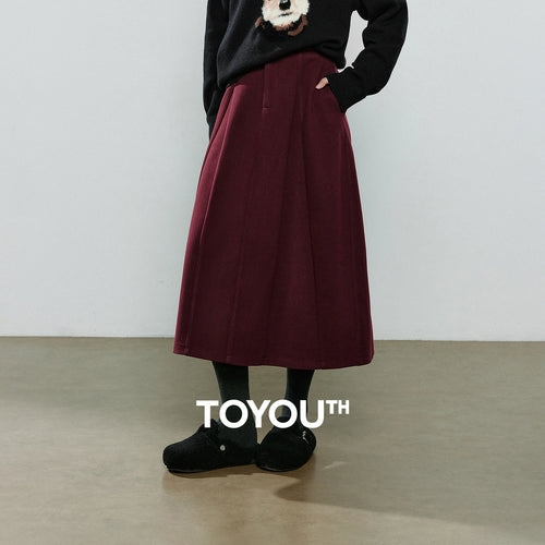 Saia Midi Feminina Assimétrica de Inverno