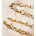 Yhpup Stainless Steel Metal Handmade Chain Statement Necklace Bracelet 2026 PVD Plated Waterproof Popular Statement Jewelry