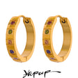 Brinco de Argola 20 mm com Zircônias Coloridas