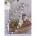 Yhpup Grey Imitation Pearl Beads Handmade Chain Stainless Steel Collar Necklace Fashion Temperament Charm Women Jewelry Gala