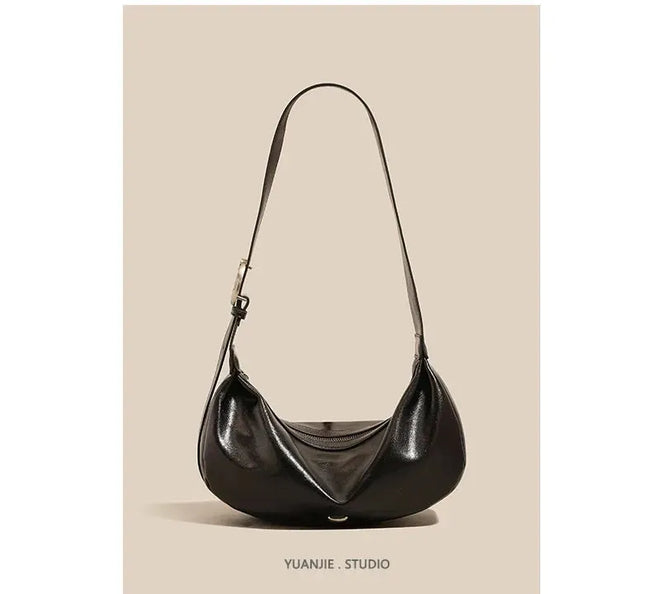 Bolsa feminina de couro macio grande capacidade minimalista crossbody luxo