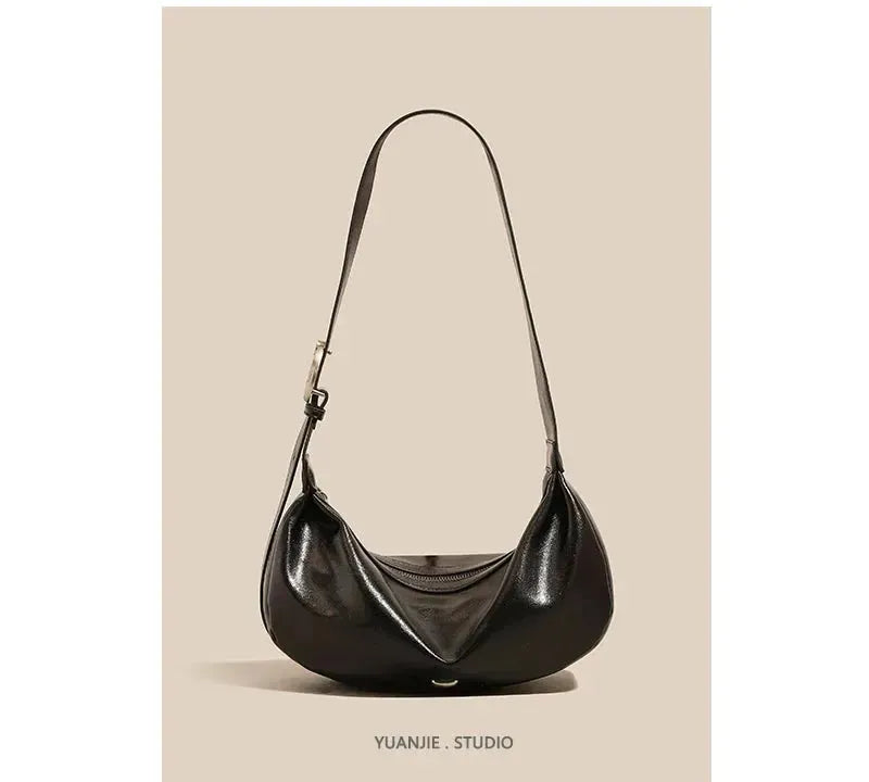 Bolsa feminina de couro macio grande capacidade minimalista crossbody luxo black 30 9 14