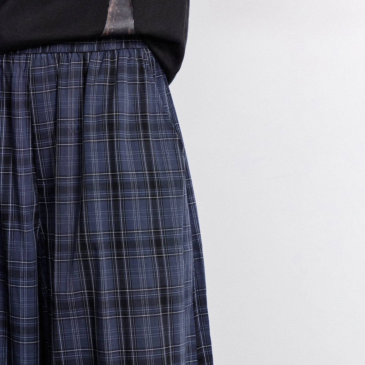 Calça Xadrez Feminina Wide Leg 100% Algodão