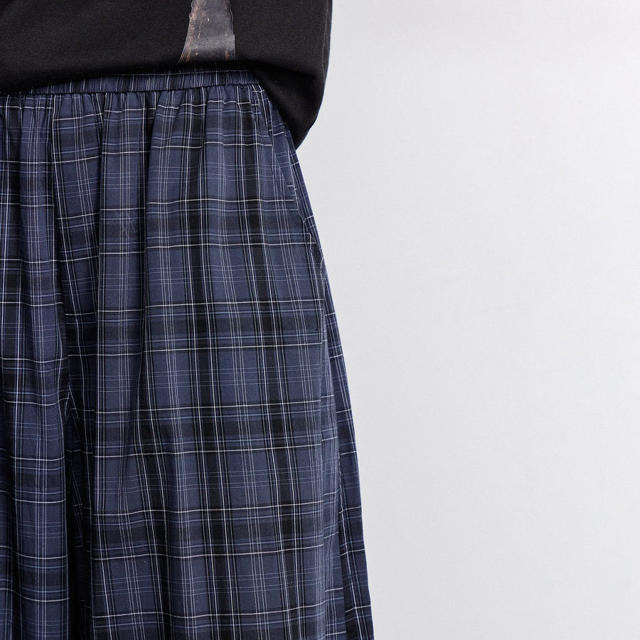 Calça Xadrez Feminina Wide Leg 100% Algodão