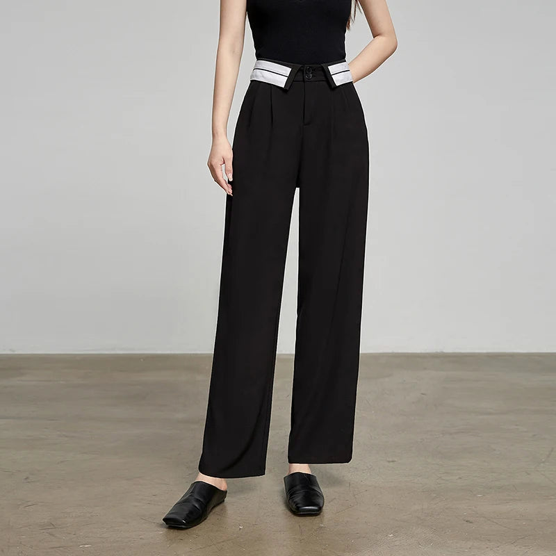 Calça Alfaiataria Feminina Wide Leg com Elastano