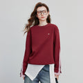 Moletom Feminino Patchwork com Gola Redonda