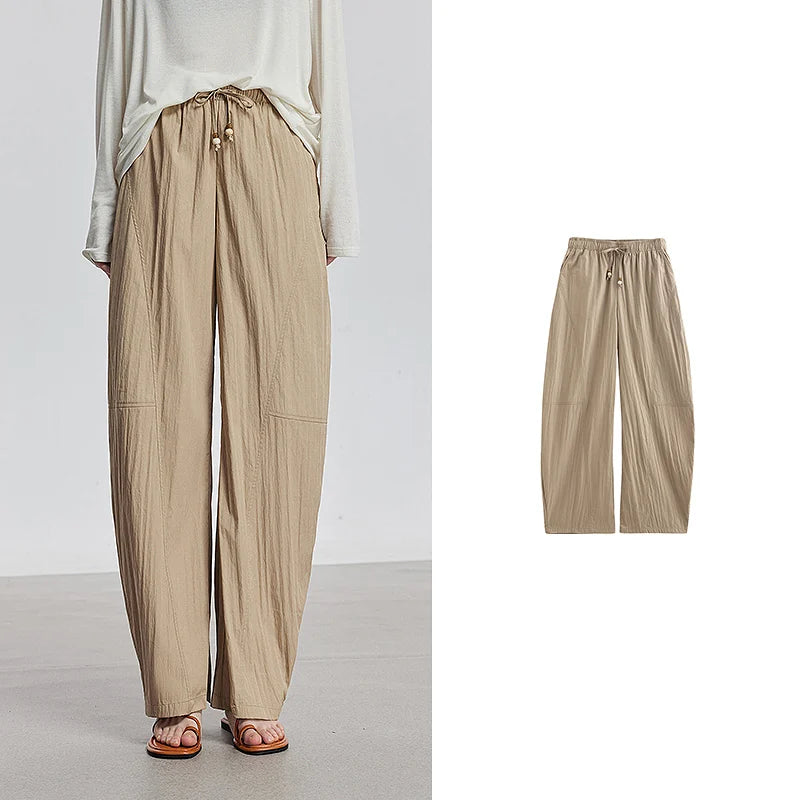 Calça Pantalona Feminina Leve com Cós Elástico