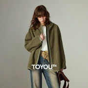 Casaco Feminino de Fleece Verde com Capuz