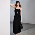 Vestido Longo de Malha com Modelagem Ajustada