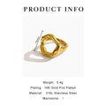 Anel Minimalista de Design Orgânico com Banho Ouro 18K
