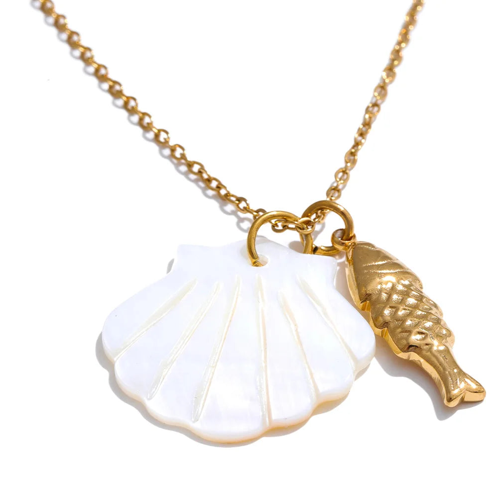 Colar Feminino Estrela em Aço Inoxidável 3 YH5016A Fish