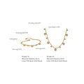 Conjunto Colar e Pulseira Gota com Zircônia em Aço Inoxidável