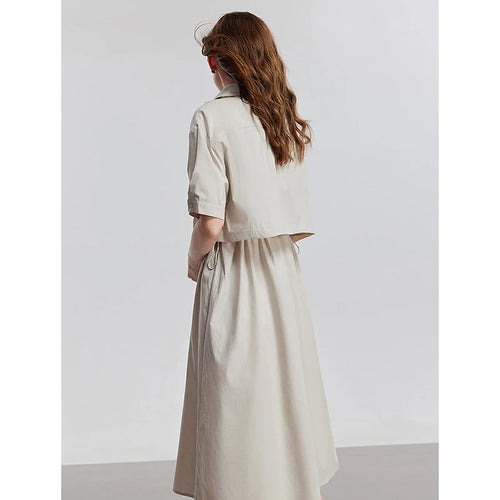 Vestido Chemise Midi Solto de Liocel