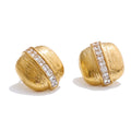 Yhpup High Quality Zirconia Square Striped Stud Earrings 16K Golden Plated Stainless Steel Delicate Daily Jewelry 2025
