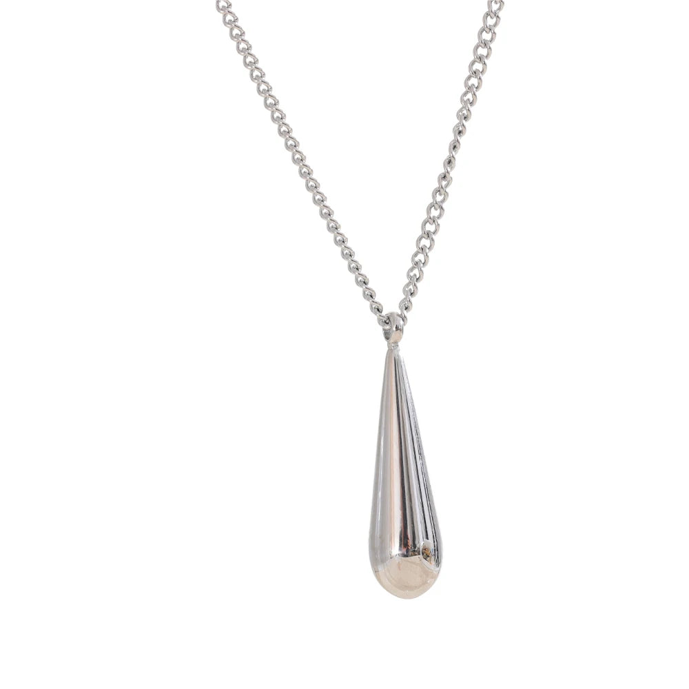 Colar Feminino Gota em Aço Inoxidável 7 Prata