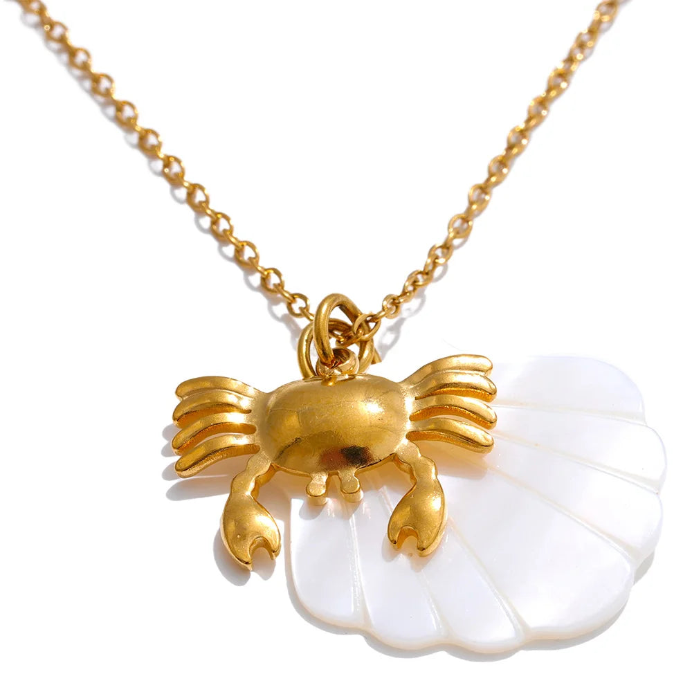 Colar Feminino Estrela em Aço Inoxidável 3 YH4733A Crab