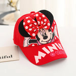 Boné Feminino Infantil Minnie Mouse Para meninas de 2-6 anos Vermelho