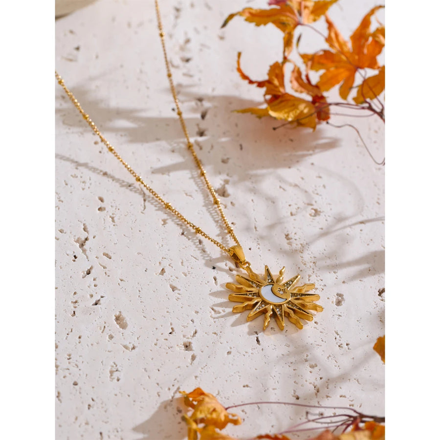 Colar Feminino Lua em Aço Inoxidável