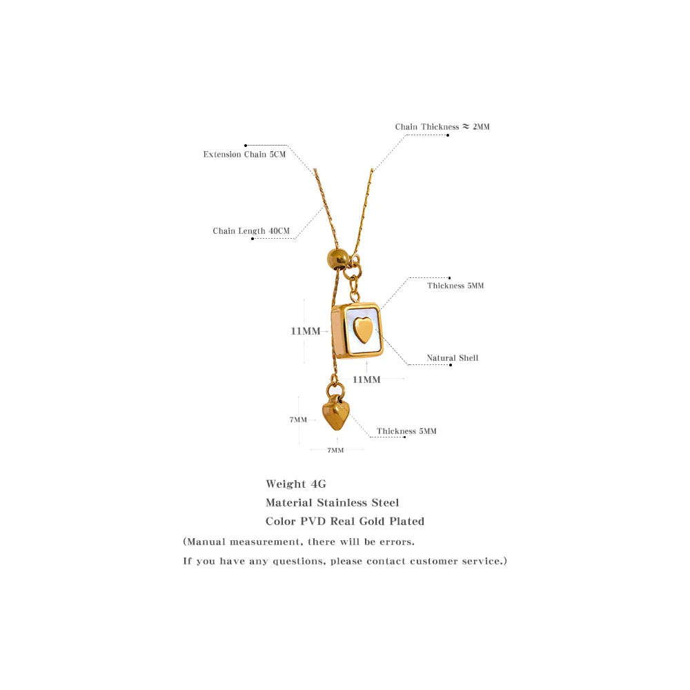 Colar Feminino Coração em Aço Inoxidável 2