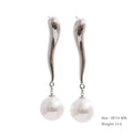 Brinco de Argola Pendente com Pérola