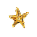 Anel Aberto Estrela-do-Mar e Concha com Banho Ouro 18K