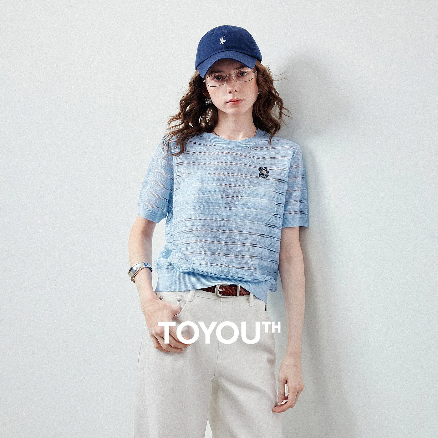 Blusa Feminina de Tricô Texturizado Slim Gola Redonda