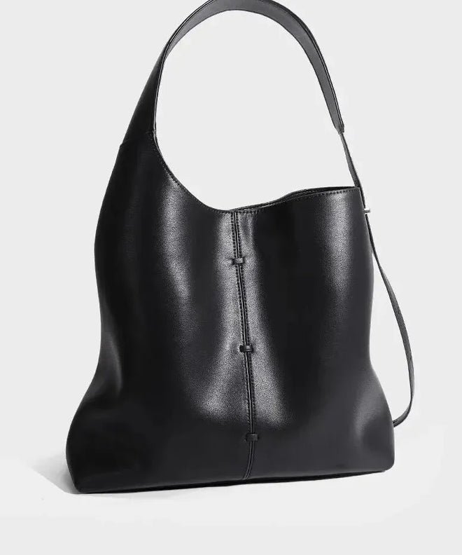 Bolsa feminina de couro legítimo grande capacidade ombro e sacola luxo