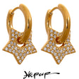 Brinco de Argola Estrela com Zircônia
