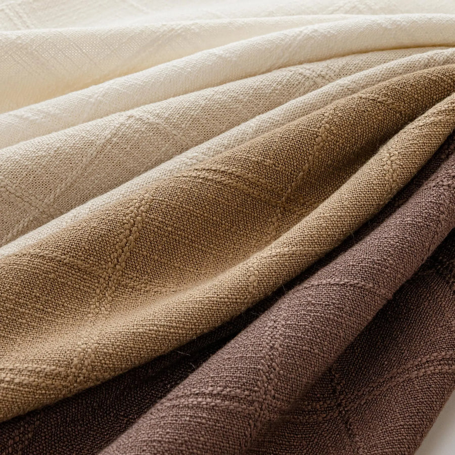 Taupe Linen Pillow Covers Decorative Plaid Throw Pillow Covers Boho Cushion Soft Neutral Farmhouse Vintage Cozy Home Decor