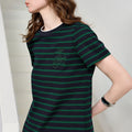 Vestido Camiseta Listrado Náutico Midi