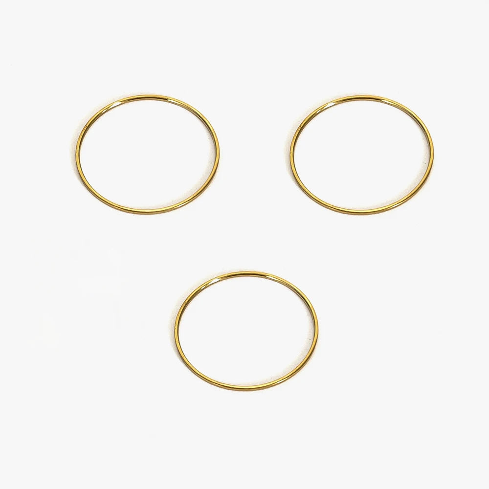 Anel Ultrafino 0,5 mm com Banho Ouro 18K