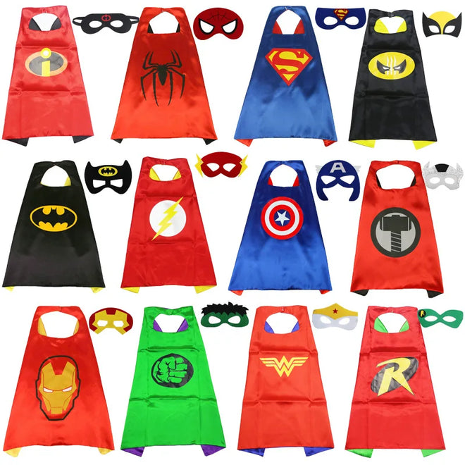 Capa + máscara Infantil Personagens dos Vingadores
