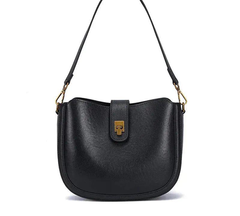 Bolsa Feminina de Couro Legítimo Soft Vintage para Ombro e Transversal