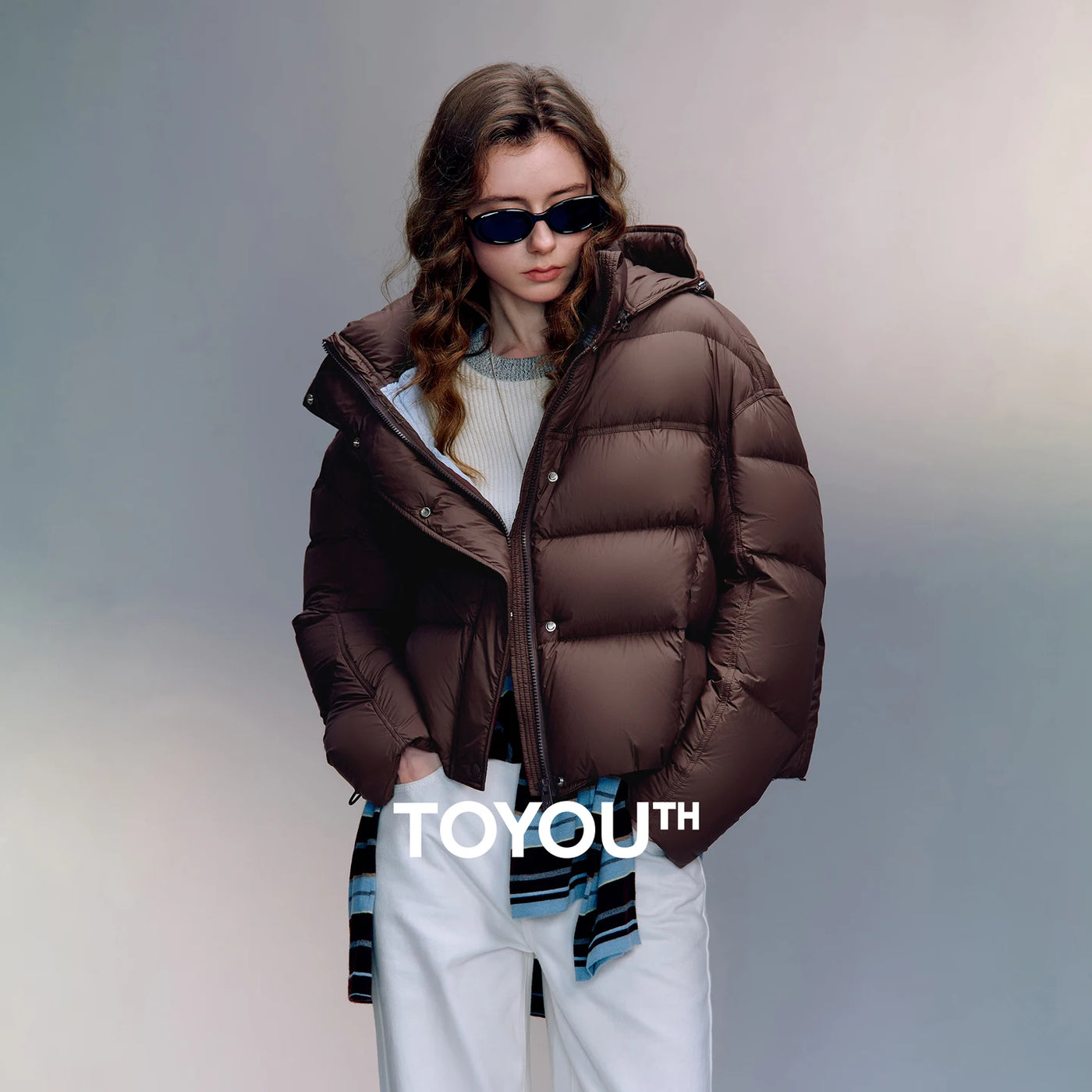 Jaqueta Puffer Feminina 90% Plumas com Capuz Ultralight