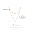 Colar Feminino de Camadas Gota com Zircônia em Aço Inoxidável 3
