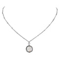 Colar Choker Feminino Geométrico com Pérola em Aço Inoxidável YH298A Steel