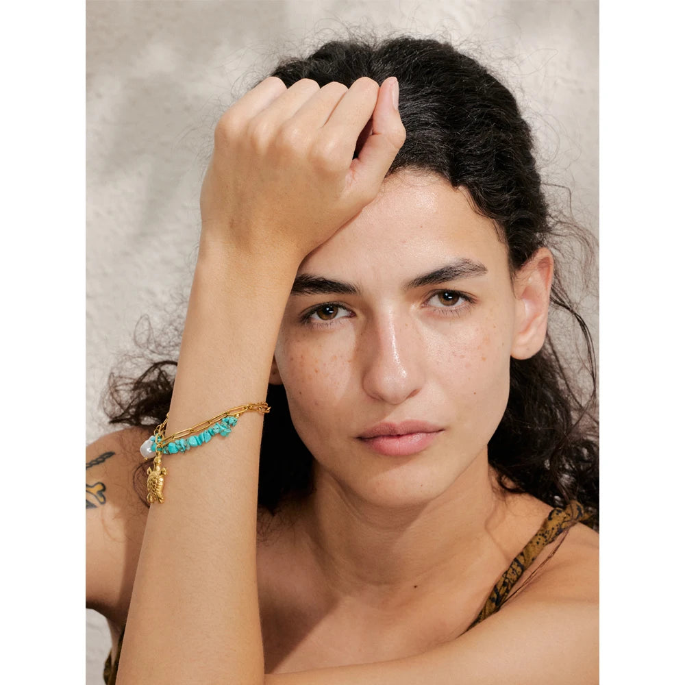 Conjunto Colar e Pulseira Estrela em Aço Inoxidável