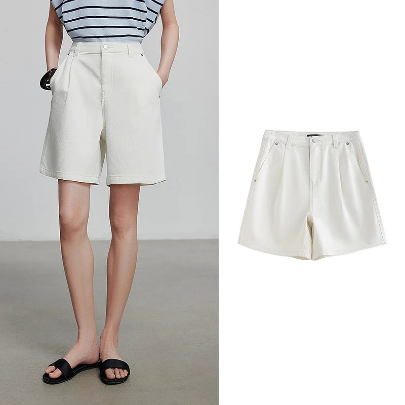 Shorts Jeans Feminino Cintura Baixa com Elastano