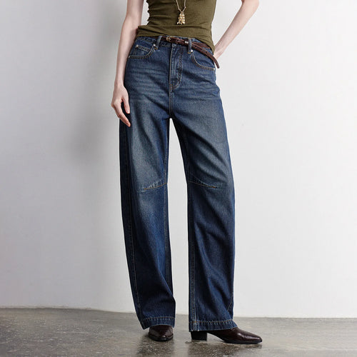 Calça Jeans Feminina Barrel Cintura Alta