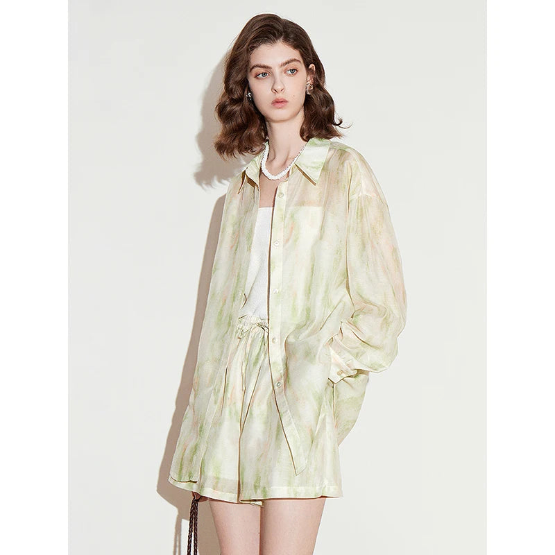 Bermuda Feminina Tie Dye com Cós Elástico