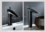 Torneira de Cascata em Latão Antigo - Misturador de Pia de Banheiro com Design de Alça Única